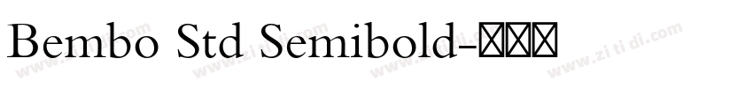 Bembo Std Semibold字体转换